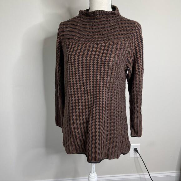 Habitat striped knit mock neck sweater size medium‎ - Picture 1 of 6